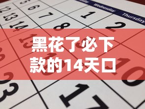 黑花了必下款的14天口子有哪些真实风险？