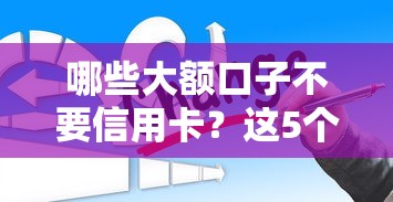 哪些大额口子不要信用卡？这5个平台实测能下款