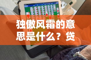 独傲风霜的意思是什么？贷款路上如何选对产品不踩坑