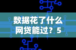 数据花了什么网贷能过？5个审核宽松平台实测