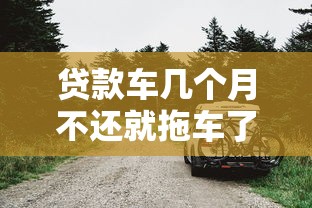 贷款车几个月不还就拖车了？老司机教你3招化解风险