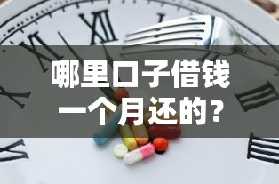 哪里口子借钱一个月还的？这3个渠道实测靠谱