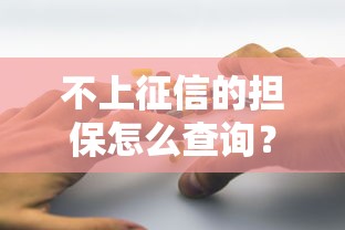 不上征信的担保怎么查询？这4个方法帮你避开隐形风险