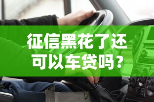 征信黑花了还可以车贷吗？老司机实测避坑指南