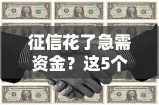征信花了急需资金？这5个办法或许能解决你的难题