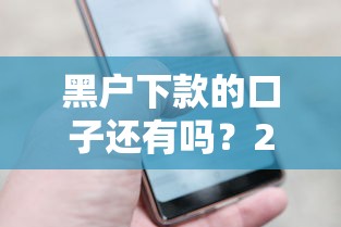 黑户下款的口子还有吗？2023实测这几家能操作