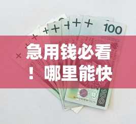 急用钱必看！哪里能快速申请简单贷款口子？这3个靠谱平台3分钟到账