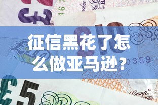 征信黑花了怎么做亚马逊？3个思路解决资金难题