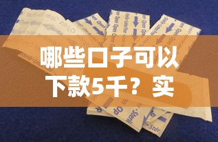 哪些口子可以下款5千？实测这几个平台真的能到账