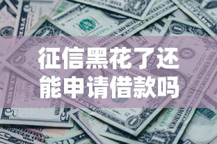 征信黑花了还能申请借款吗？这5个方法或许能帮到你
