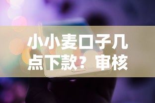 小小麦口子几点下款？审核到账时间全解析+快速到账技巧