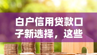 白户信用贷款口子新选择，这些渠道你知道吗？