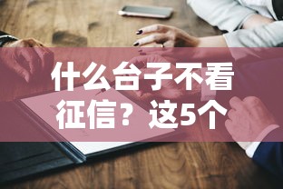 什么台子不看征信？这5个渠道真实评测