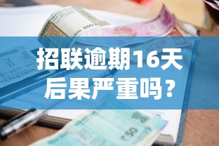 招联逾期16天后果严重吗?这些贷款攻略帮你避免风险 招联逾期16天后果严重吗?这些贷款攻略帮你避免风险