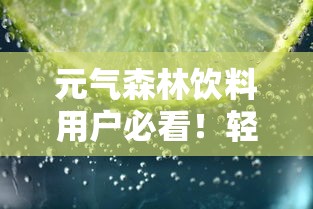 元气森林饮料用户必看！轻松解决资金难题的贷款攻略