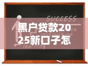黑户贷款2025新口子怎么申请？最新资质审核标准解读