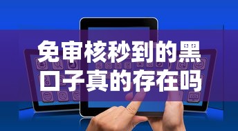 免审核秒到的黑口子真的存在吗？实测后我发现了这些秘密...