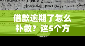 借款逾期了怎么补救？这5个方法能帮你止损