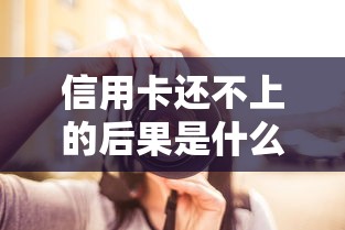 信用卡还不上的后果是什么呢？哎，这事儿可大可小！