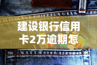建设银行信用卡2万逾期怎么办？3个协商技巧+解决方案