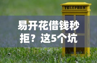 易开花借钱秒拒？这5个坑你可能踩中了！