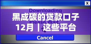 黑成碳的贷款口子12月｜这些平台真敢要利息？最新避坑指南来了