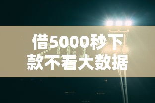 借5000秒下款不看大数据？这些平台真的靠谱吗