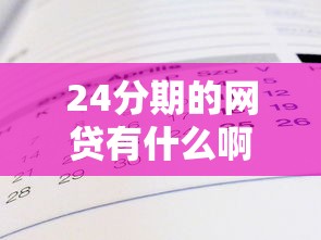 24分期的网贷有什么啊？这几种靠谱平台一定要知道