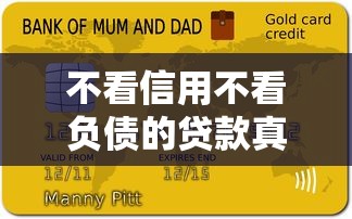 不看信用不看负债的贷款真的有吗？了解这些渠道或许能帮你