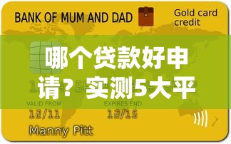 哪个贷款好申请？实测5大平台申请攻略揭秘