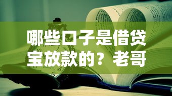 哪些口子是借贷宝放款的？老哥实测这几个平台靠谱！