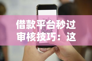 借款平台秒过审核技巧：这3个方法让放款快到飞起