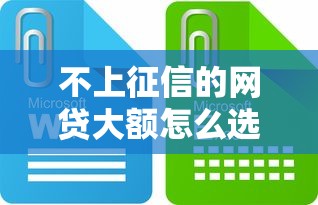 不上征信的网贷大额怎么选？这些细节别踩坑