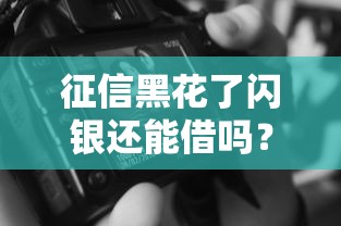 征信黑花了闪银还能借吗？最新借款攻略来了！