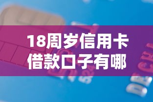 18周岁信用卡借款口子有哪些？这几个渠道靠谱又安全！