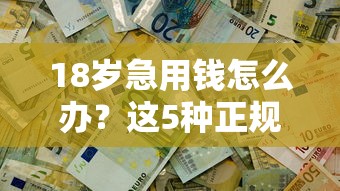 18岁急用钱怎么办？这5种正规渠道最快解决资金难题