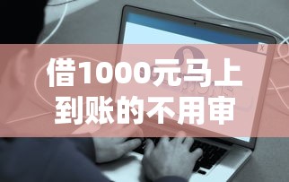 借1000元马上到账的不用审核？这些平台你可能还不知道！