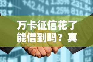 万卡征信花了能借到吗？真实经验分享+避坑指南