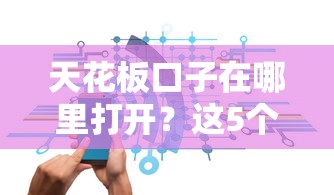 天花板口子在哪里打开？这5个渠道靠谱又安全