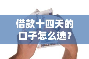 借款十四天的口子怎么选？手把手教你挑靠谱平台
