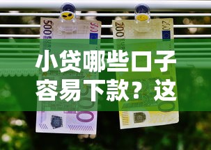 小贷哪些口子容易下款？这几个平台通过率高到离谱