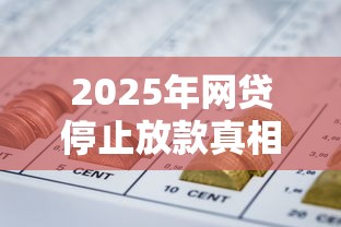 2025年网贷停止放款真相：普通人的资金缺口如何解决？