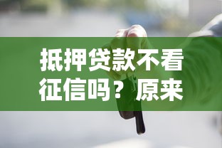 抵押贷款不看征信吗？原来要看这些条件！