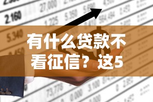 有什么贷款不看征信？这5个渠道或许能帮到你