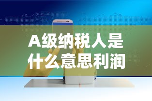 A级纳税人是什么意思利润总额？企业主贷款额度提升的关键点