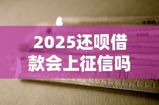 2025还呗借款会上征信吗？一文说清征信规则和避坑指南
