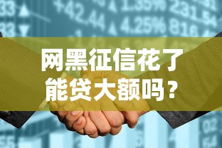 网黑征信花了能贷大额吗？真实经历教你破解困局