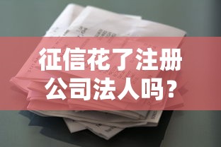 征信花了注册公司法人吗？这些贷款方案别错过