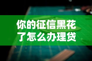 你的征信黑花了怎么办理贷款？试试这几种靠谱方法