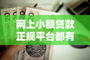 网上小额贷款正规平台都有哪些？这8个口碑好、审核快的选择值得试试